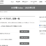 AI分類 index｜2025年5月