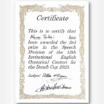 ３位入賞･デネブ杯 英語スピーチコンテスト｜"Food for the Future"