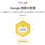 Google検索結果画面から本サイトへの「月間4,000クリック」を獲得！